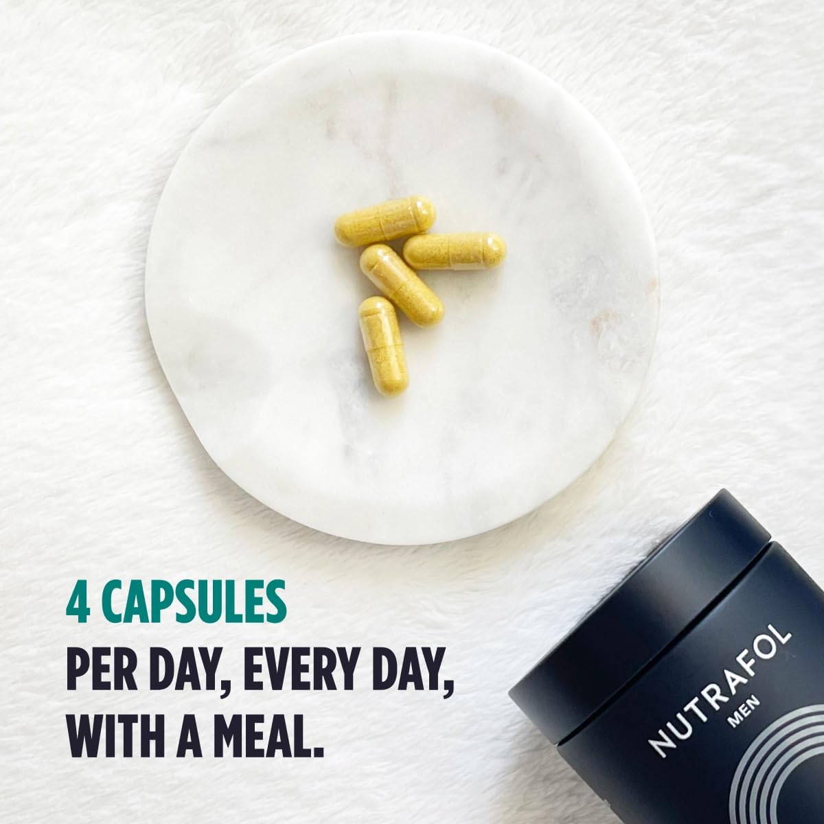 Nutrafol Men’s Hair Growth Supplement | Thicker, Stronger Hair - 120 Capsules